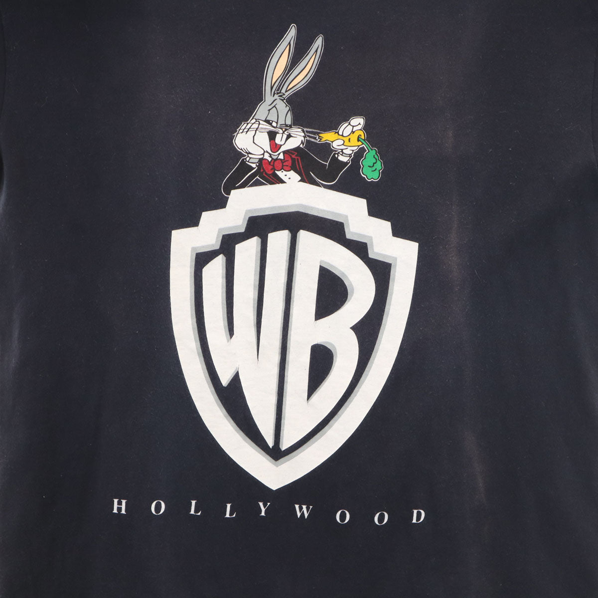 Warner Bros ワーナーブラザーズ 90s USA製 オールド バックスバニー 半袖 Tシャツ M ブラック シングルステッチ メンズ
