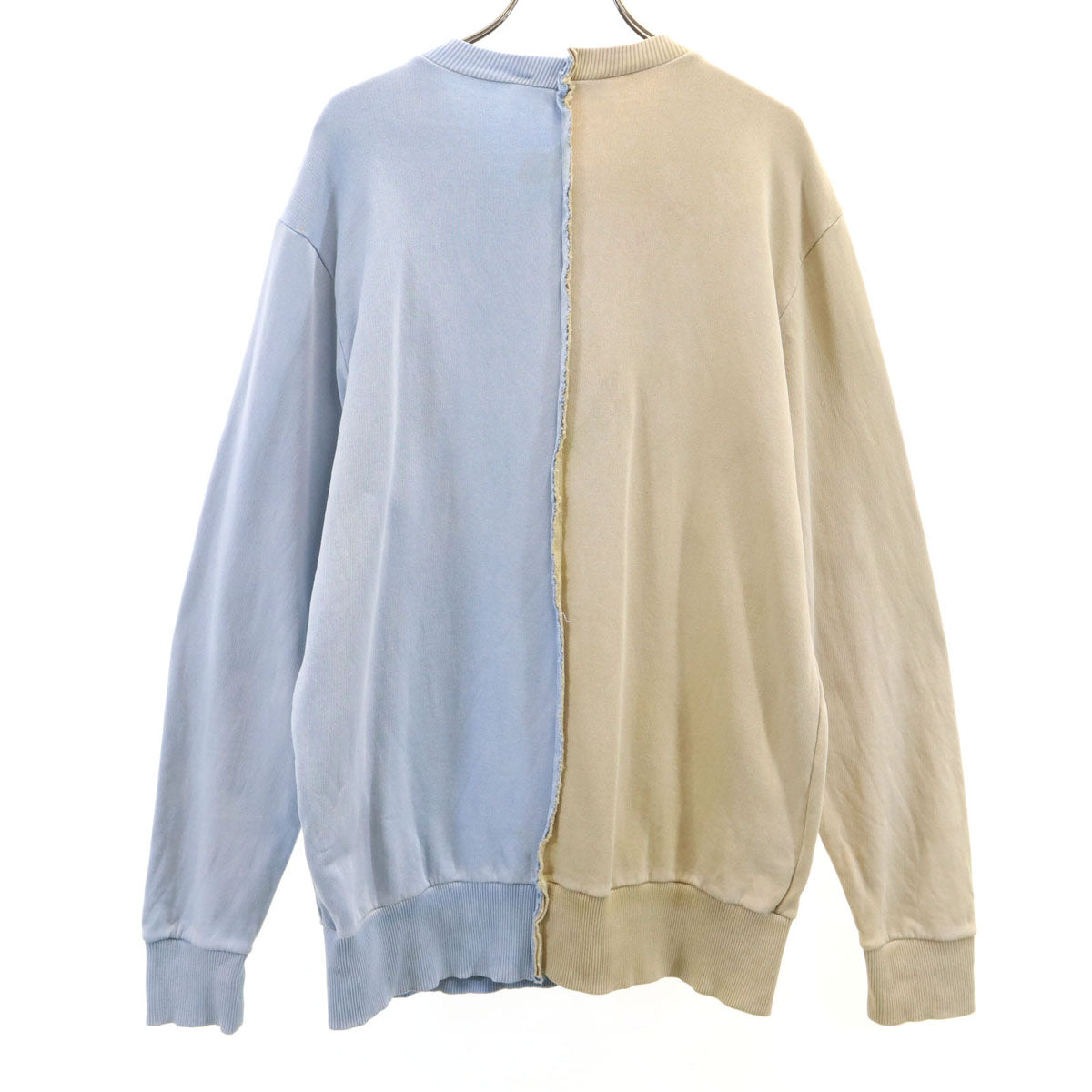 DIESEL ディーゼル ブルガリア製 バイカラー 長袖 スウェット トレーナー 水色 メンズ