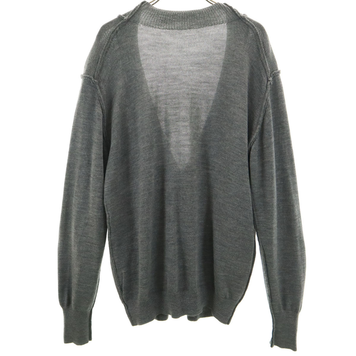 slowgun スロウガン 長袖 Vネック ニットカーディガン グレー メンズ