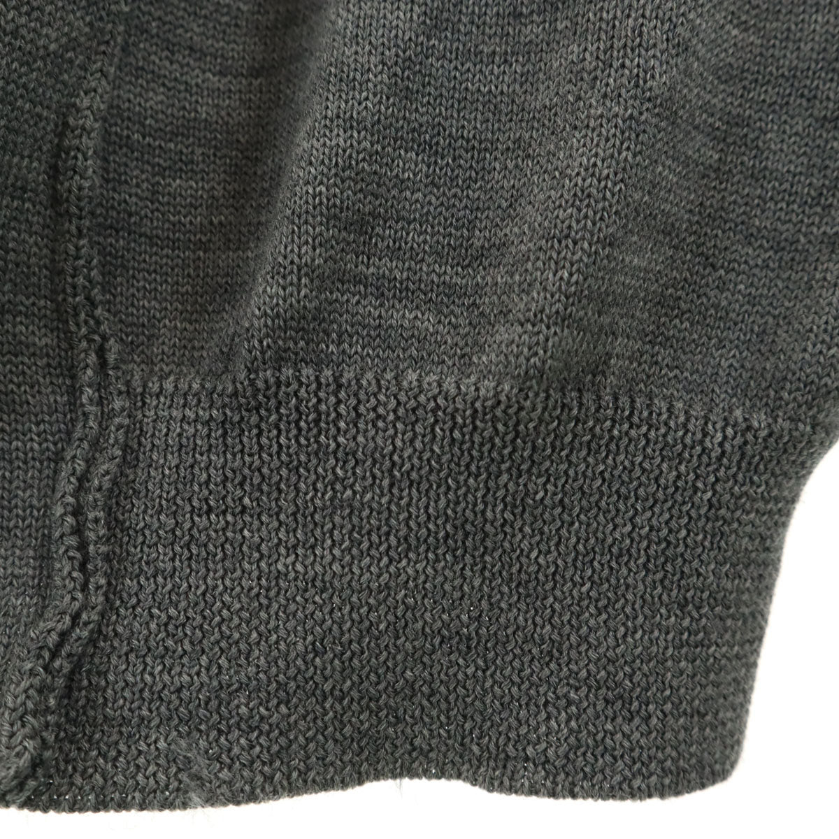 slowgun スロウガン 長袖 Vネック ニットカーディガン グレー メンズ