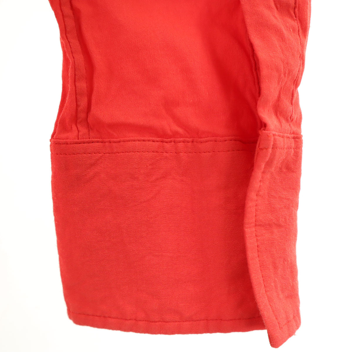 theory セオリー 日本製 リネンブレンド 7分袖 プルオーバー シャツ 4 朱色 レディース