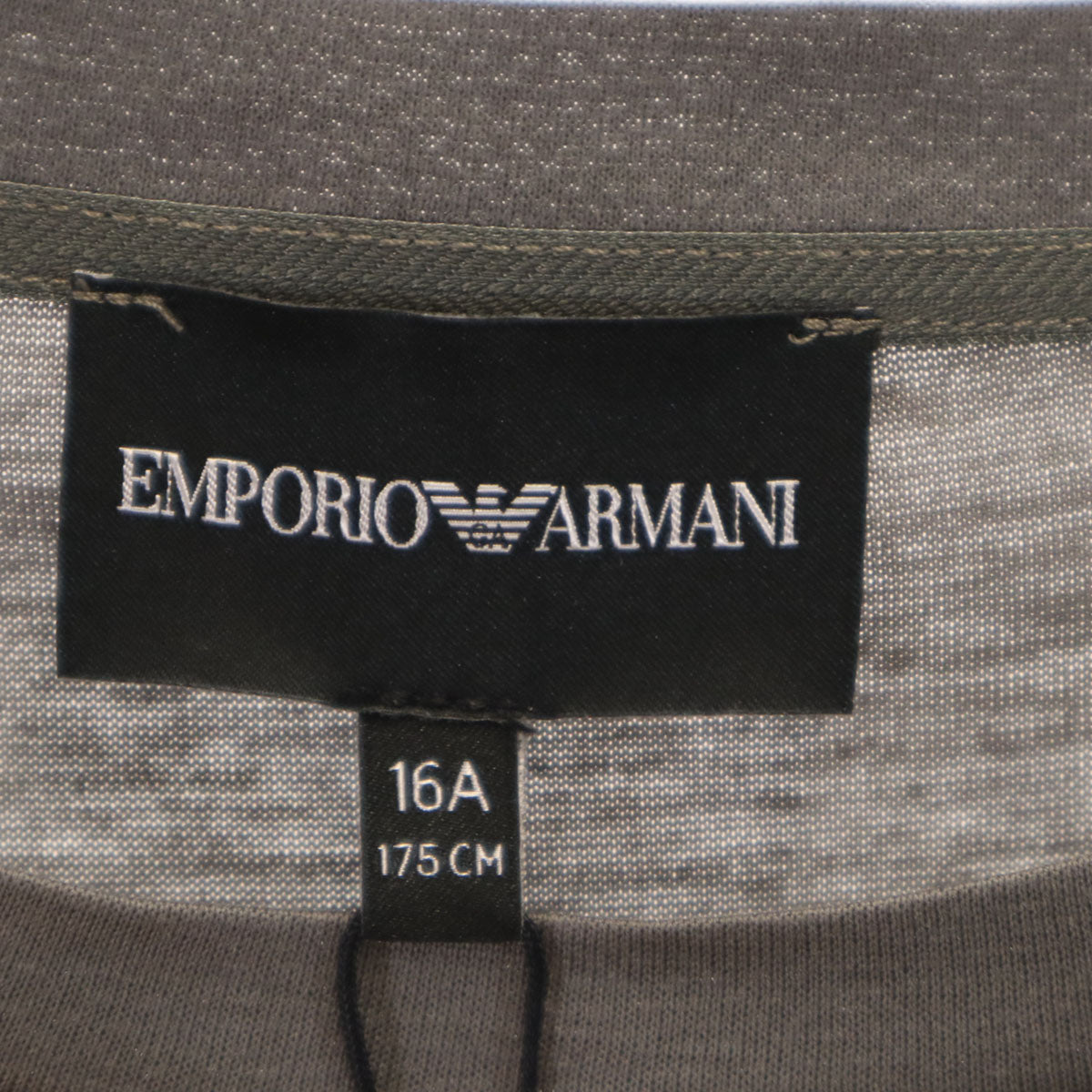 未使用 Emporio Armani エンポリオアルマーニ ベア 長袖 Tシャツ 16A グレー ロンT アニマル クマ キッズ