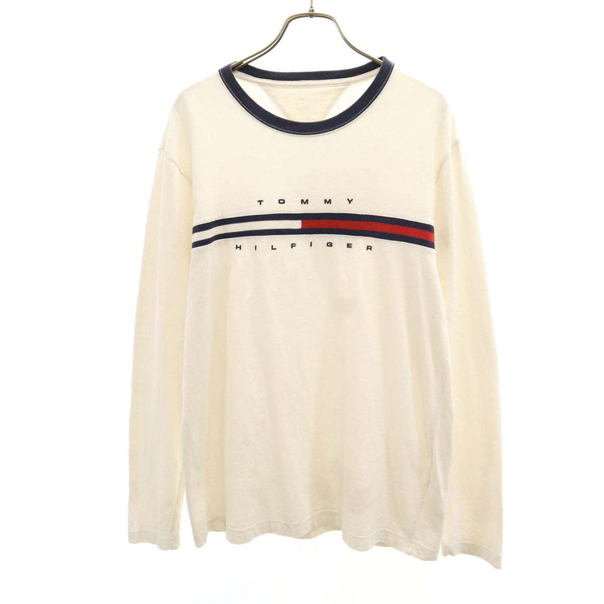 TOMMY HILFIGER トミーヒルフィガー 長袖 Tシャツ L ホワイト ロンT メンズ