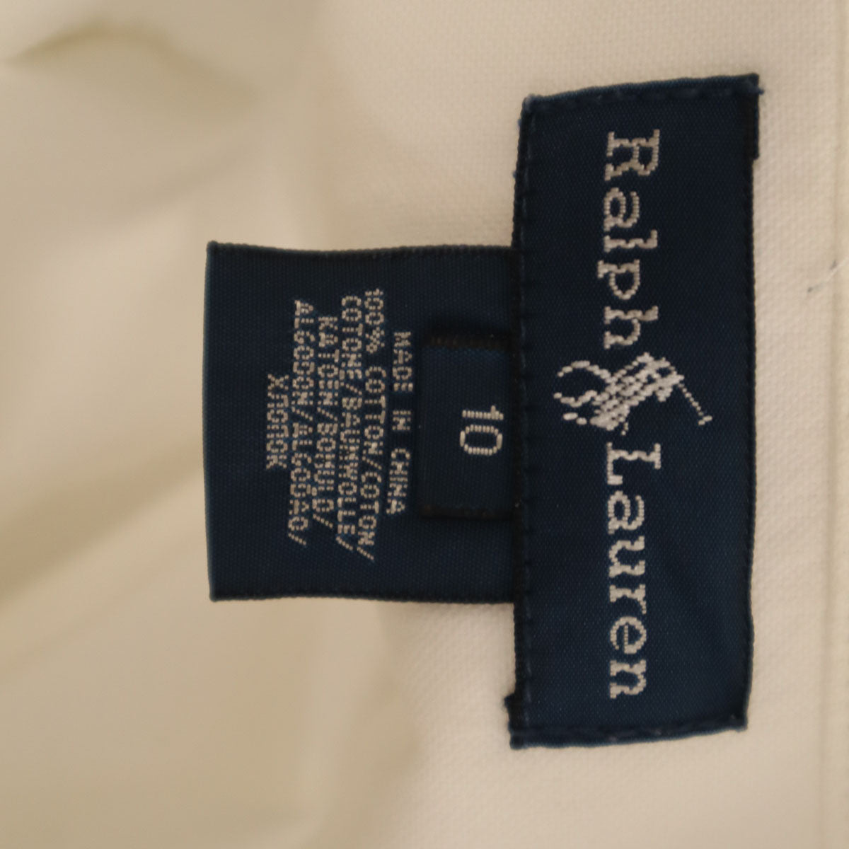 RALPH LAUREN ラルフローレン 長袖 オックスフォード ボタンダウンシャツ 10 ホワイト キッズ