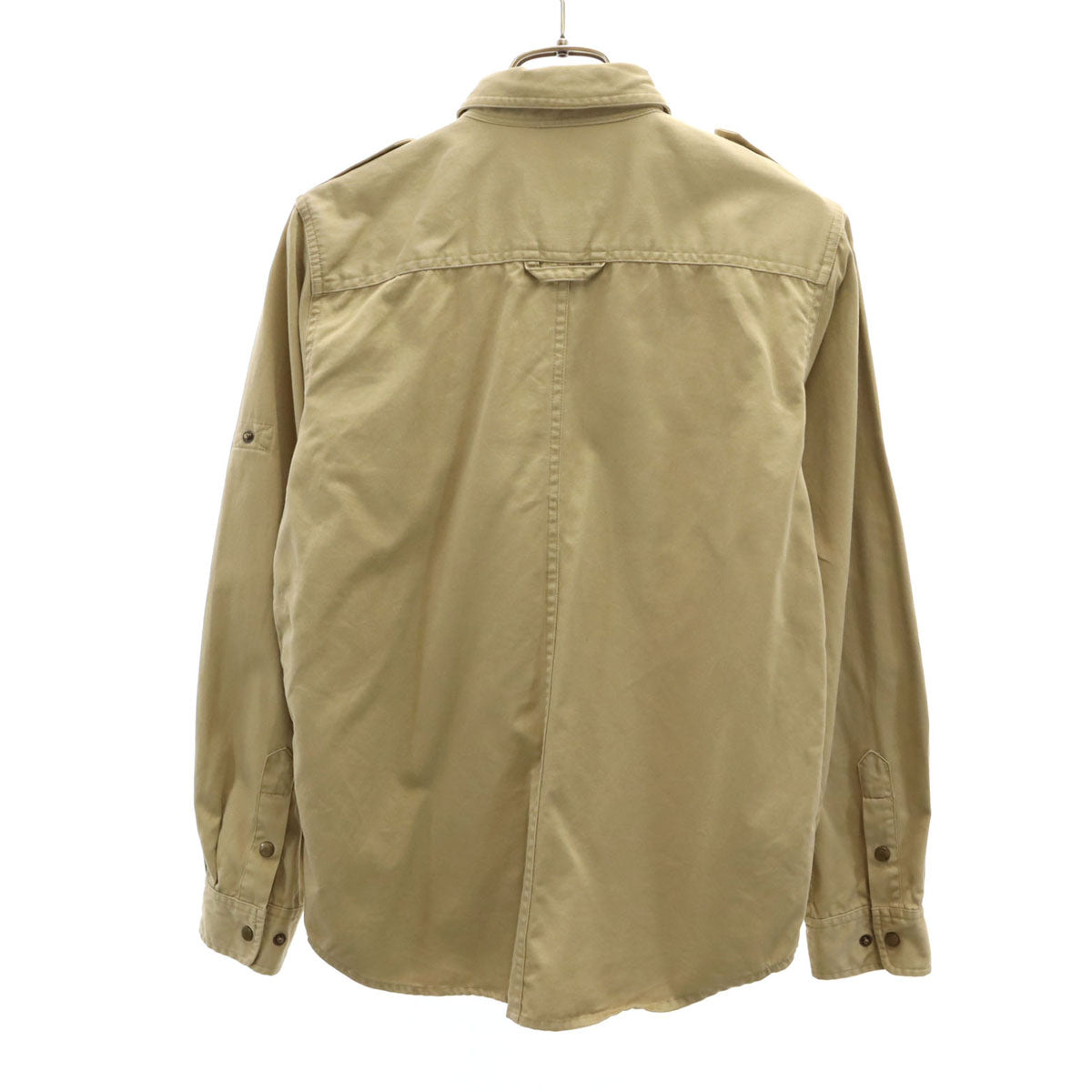 RALPH LAUREN ラルフローレン 90s 00s オールド 長袖 ミリタリーシャツ S ベージュ レディース