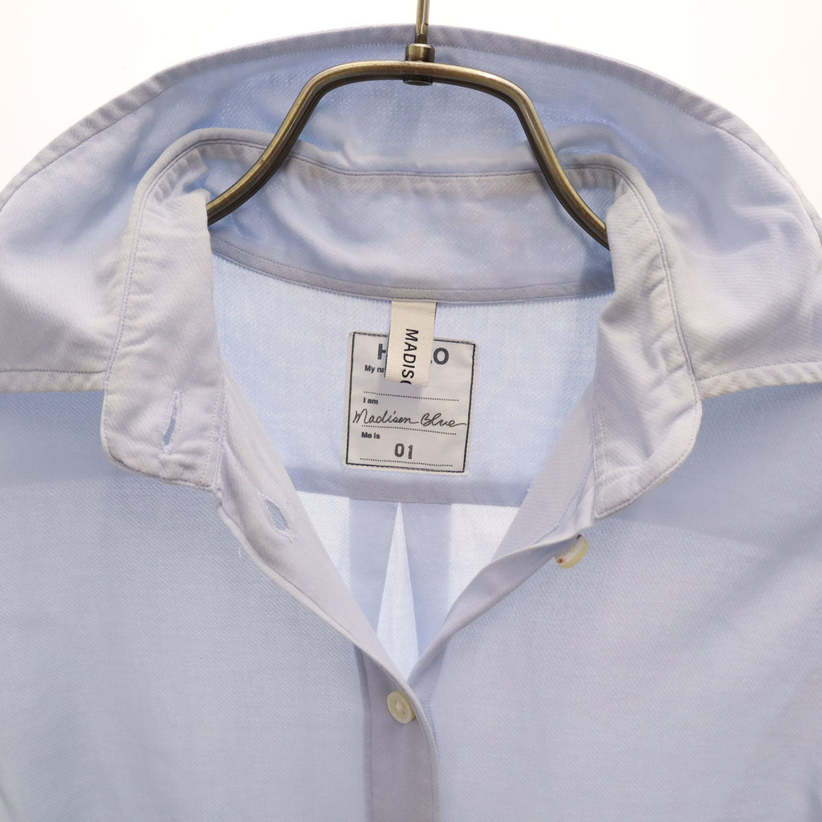 MADISON BLUE マディソンブルー 日本製 長袖 コットンシャツ 1 ブルー レディース