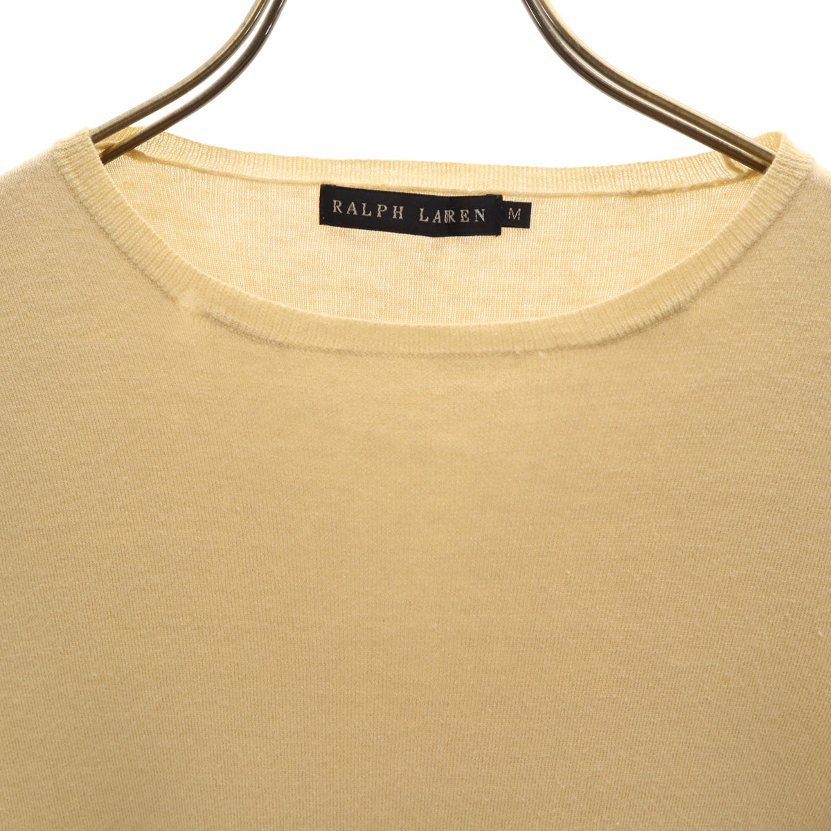 RALPH LAUREN ラルフローレン 半袖 ニット M ベージュ セーター レディース