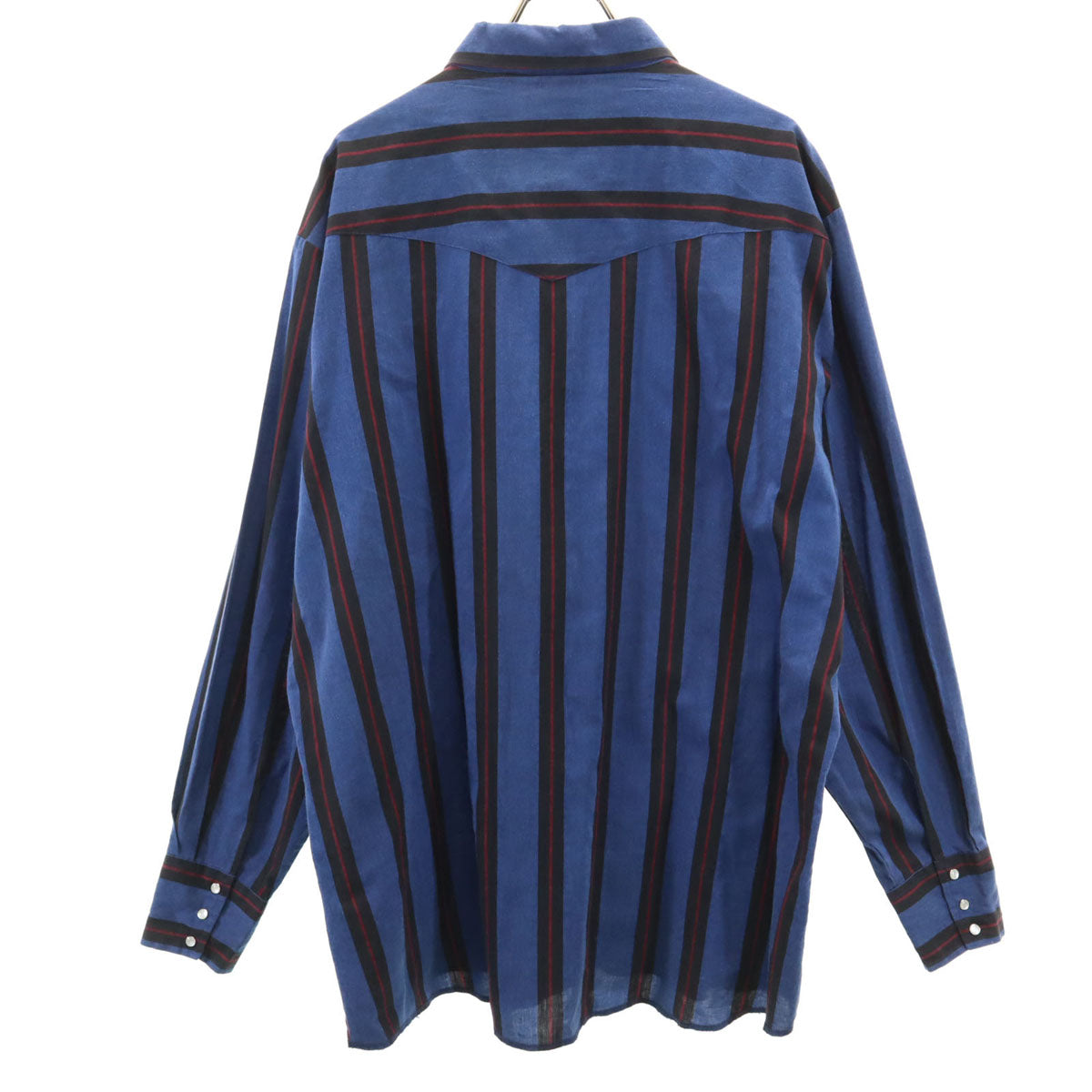 Wrangler ラングラー 90s オールド ストライプ柄 長袖 ウエスタンシャツ ブルー メンズ