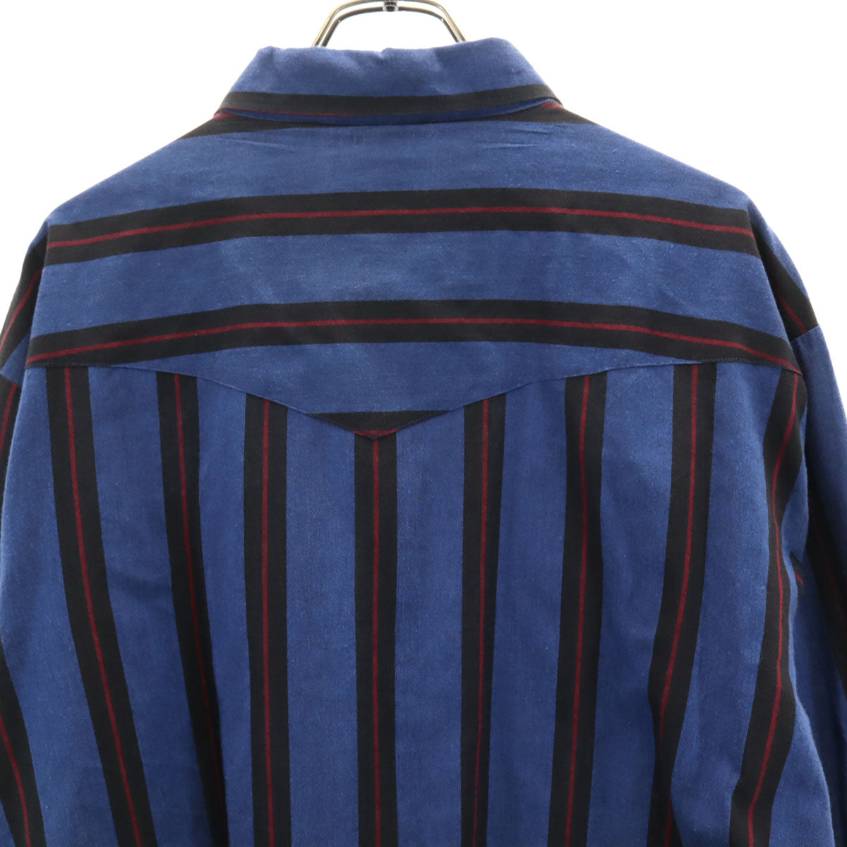 Wrangler ラングラー 90s オールド ストライプ柄 長袖 ウエスタンシャツ ブルー メンズ