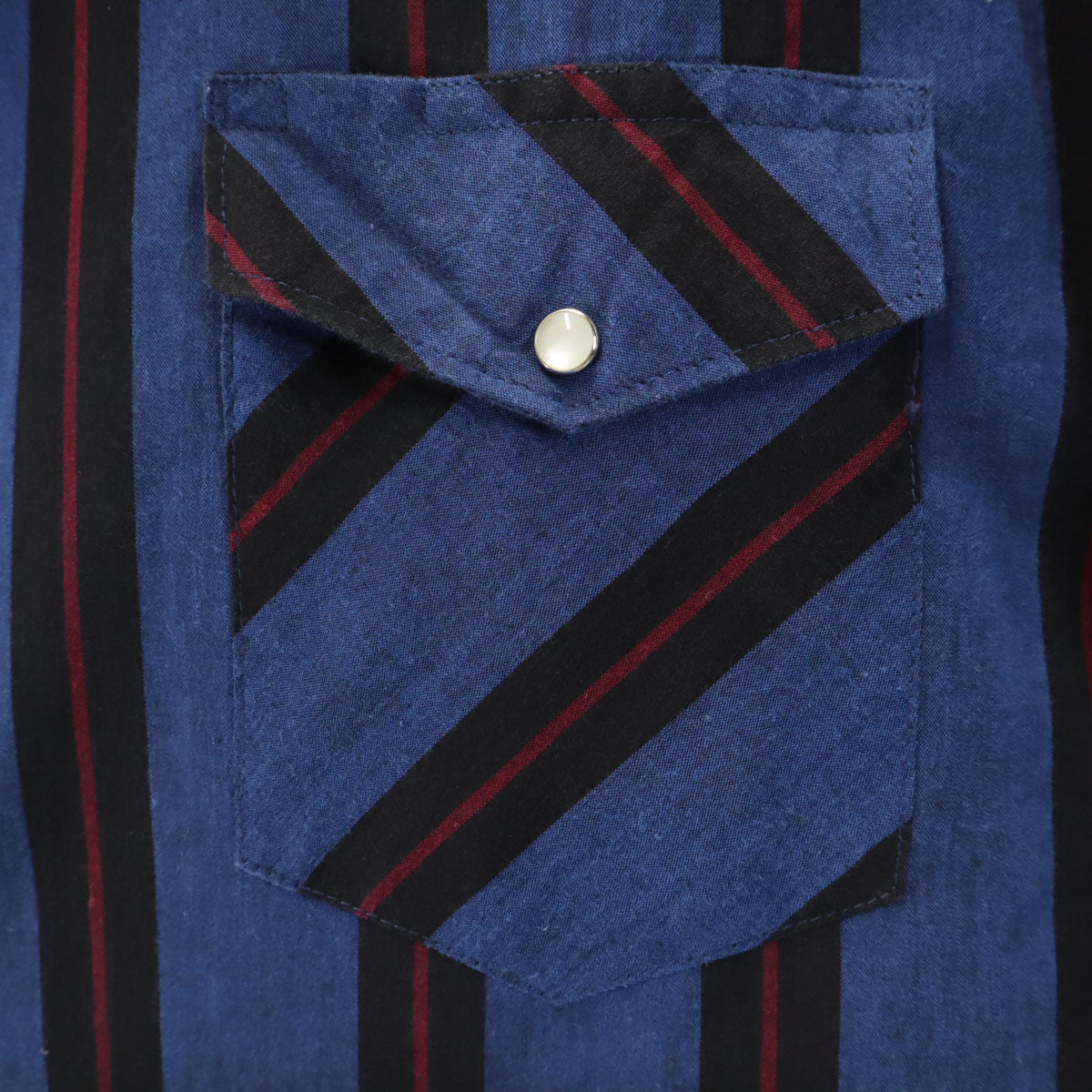 Wrangler ラングラー 90s オールド ストライプ柄 長袖 ウエスタンシャツ ブルー メンズ