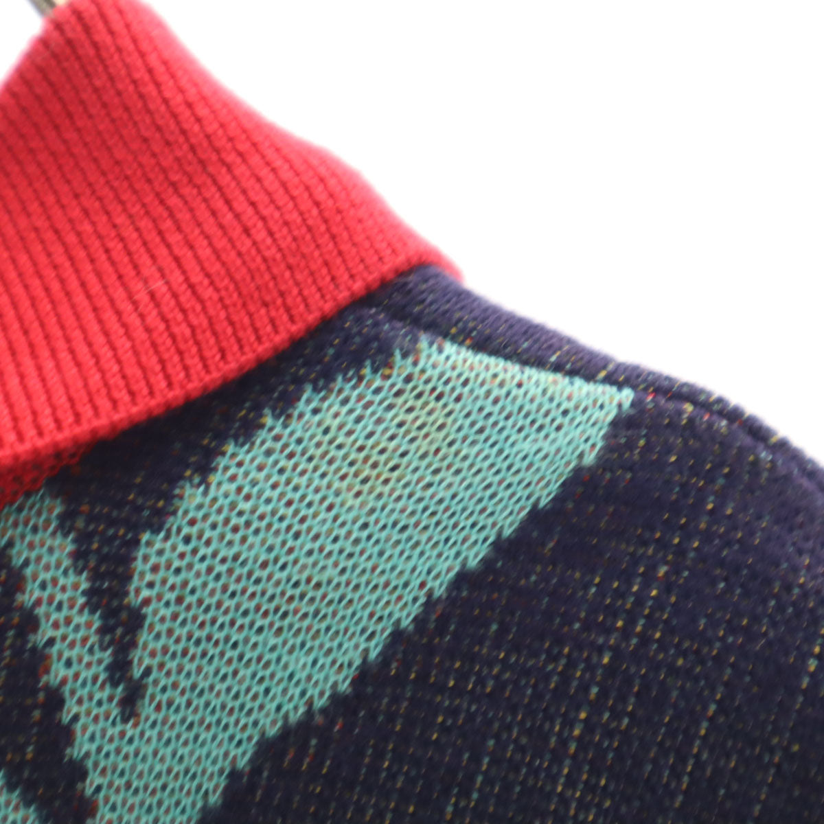 YVES SAINT LAURENT イヴサンローラン 90s オールド チューリップ柄 半袖 ポロ ニット M ネイビー レディース