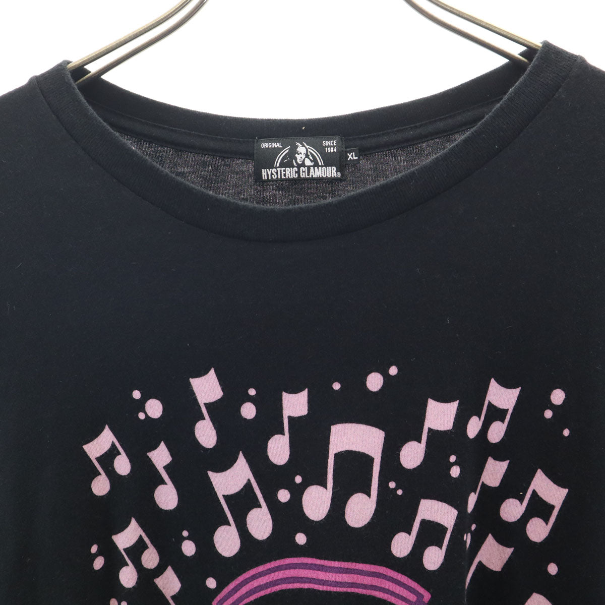 HYSTERIC GLAMOUR ヒステリックグラマー 日本製 半袖 Tシャツ XL ブラック メンズ