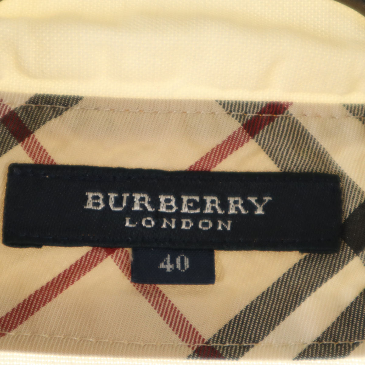BURBERRY LONDON バーバリーロンドン 7分袖 ウエスタンシャツ 40 アイボリー 三陽商会 レディース
