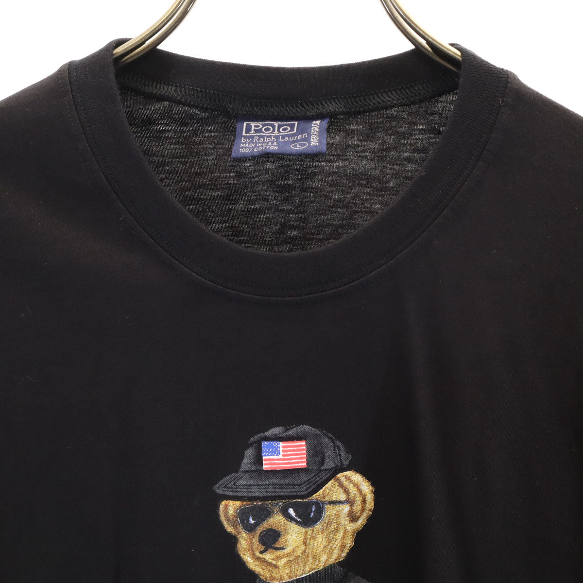 Polo by Ralph Lauren ポロバイラルフローレン 90s 00s USA製 オールド ポロベア 半袖 Tシャツ L ブラック メンズ