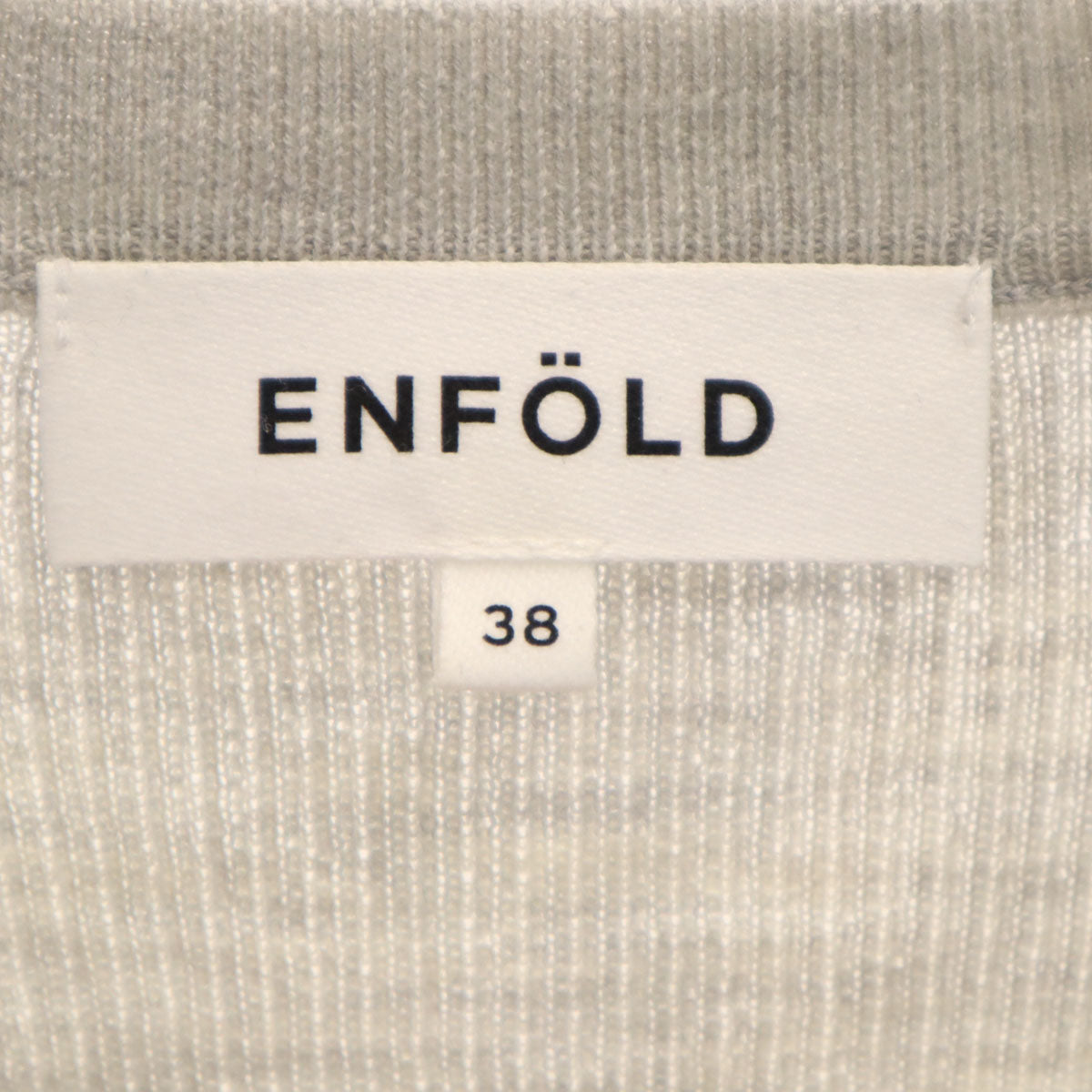 ENFOLD エンフォルド 長袖 ニット 38 グレー セーター レディース