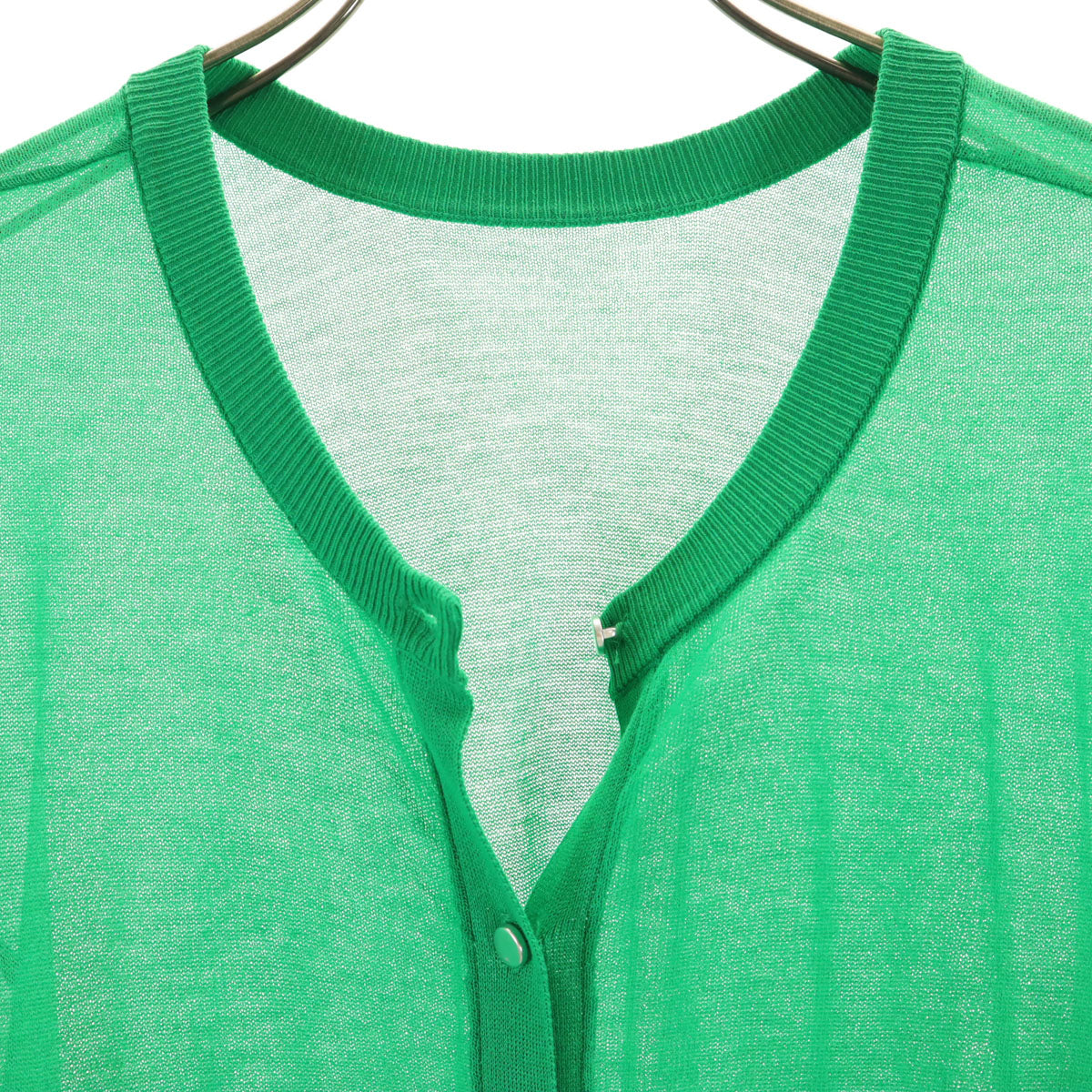 BEAMS HEART ビームスハート 長袖 ニットカーディガン グリーン レディース