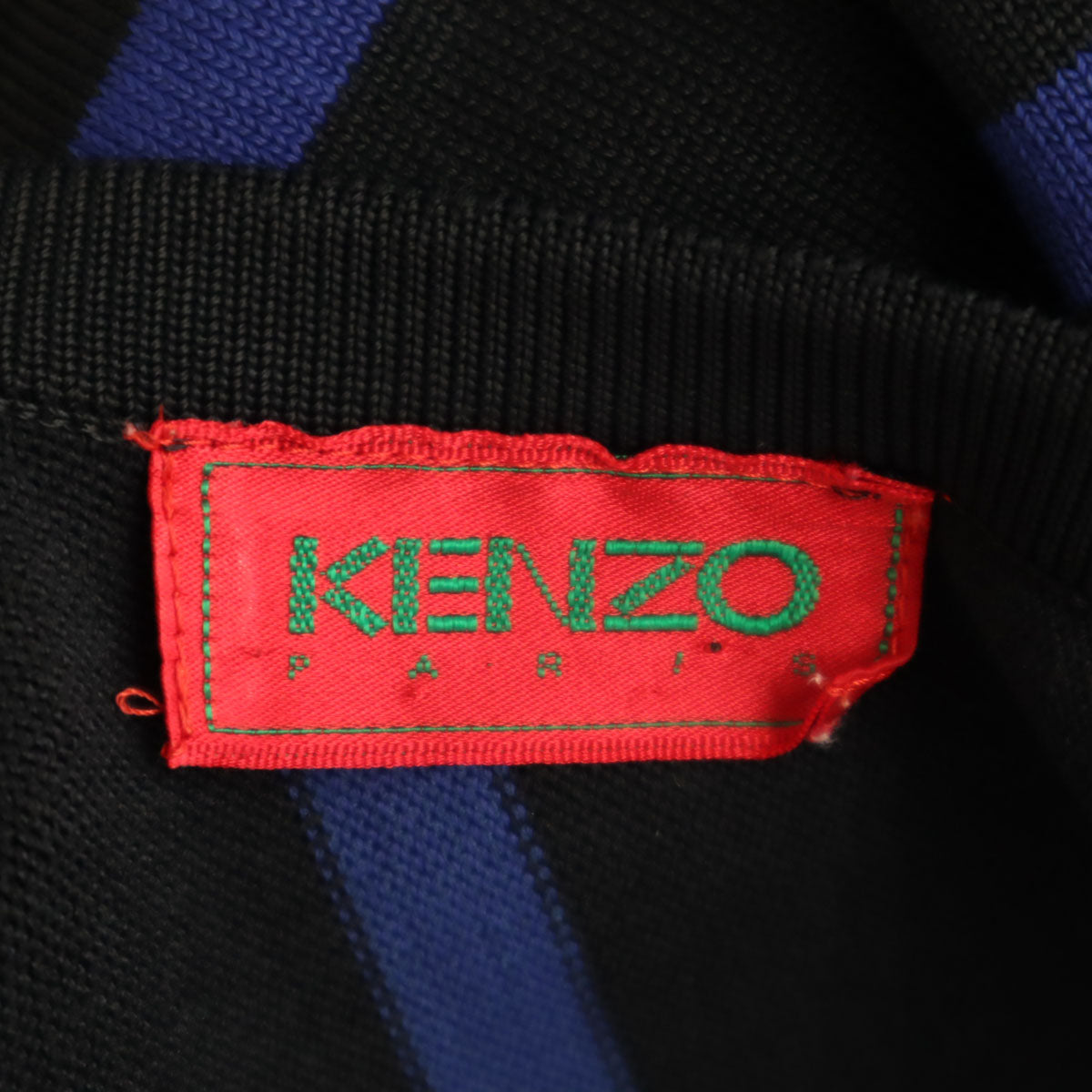 KENZO ケンゾー 90s 日本製 オールド ボーダー柄 長袖 ニット M ブラック レディース