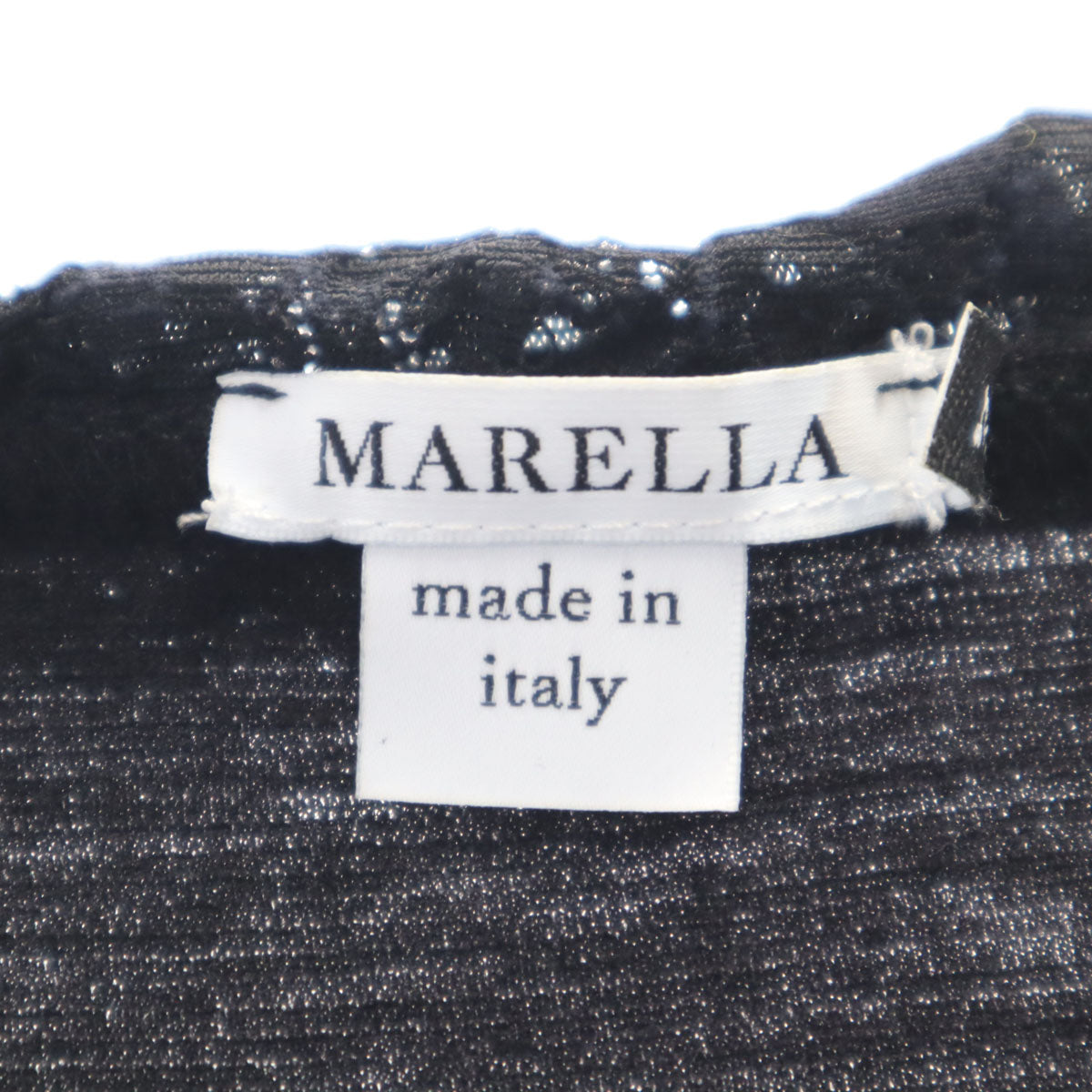 MARELLA マレーラ イタリア製 7分袖 ニットカーディガン M ブラック レディース