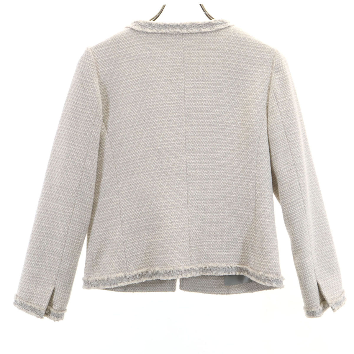 UNITED ARROWS GREEN LABEL RELAXING ユナイテッドアローズ グリーンレーベルリラクシング ノーカラージャケット 36 グレー レディース