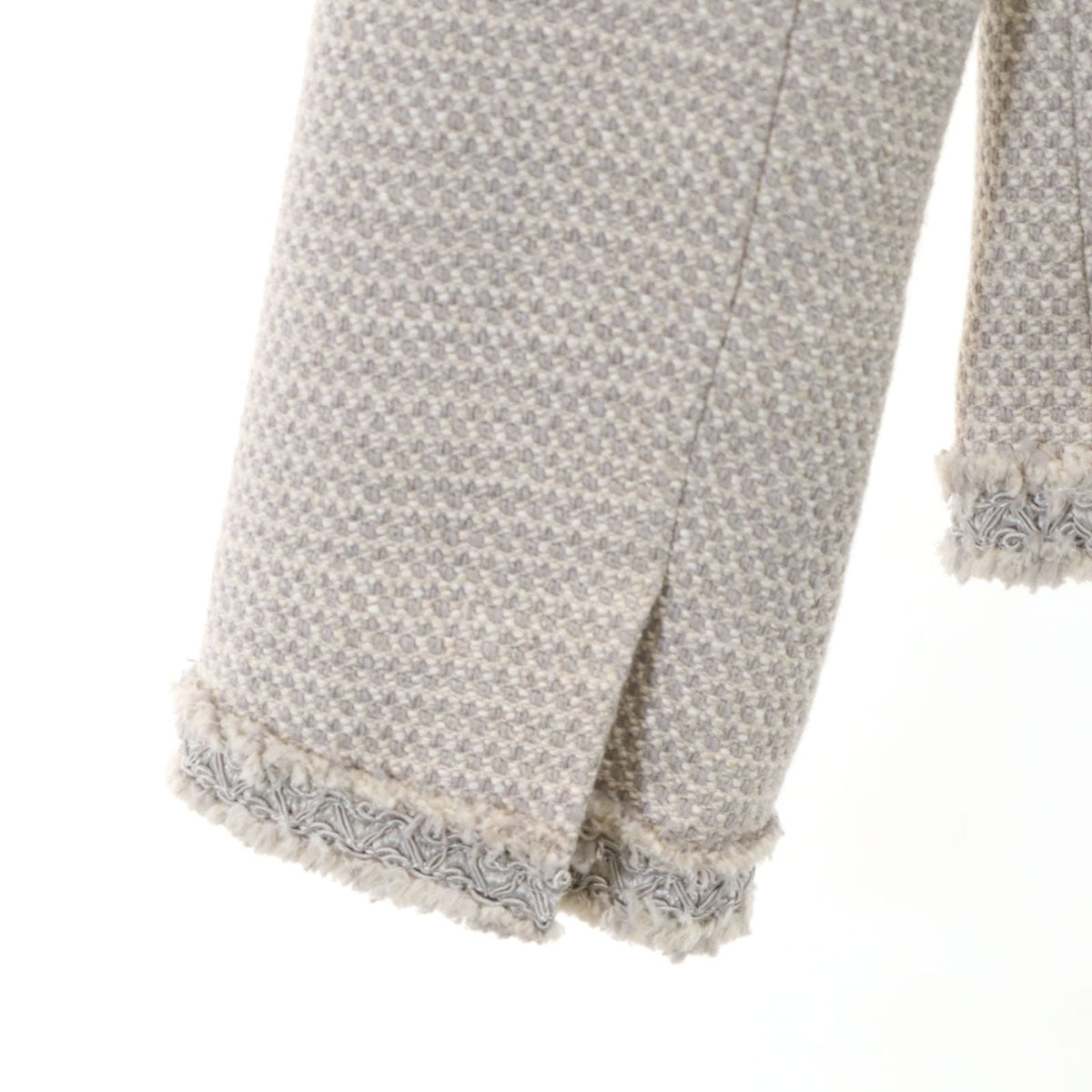 UNITED ARROWS GREEN LABEL RELAXING ユナイテッドアローズ グリーンレーベルリラクシング ノーカラージャケット 36 グレー レディース