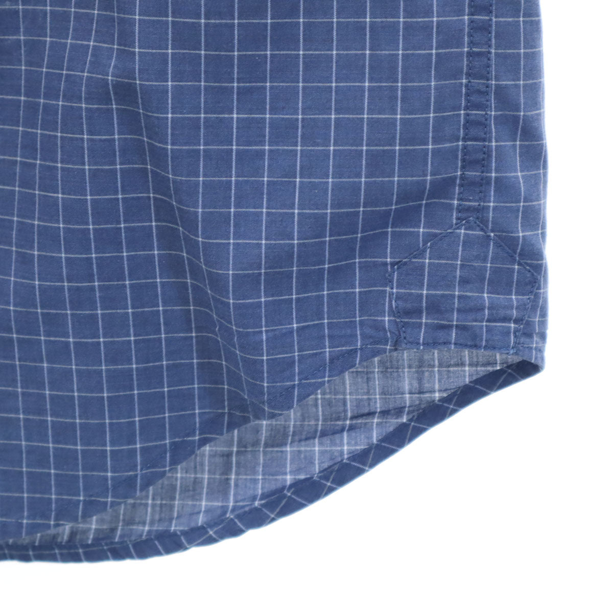 Dunhill ダンヒル チェック柄 長袖 エンジニアードフィット コットンシャツ S ネイビー メンズ