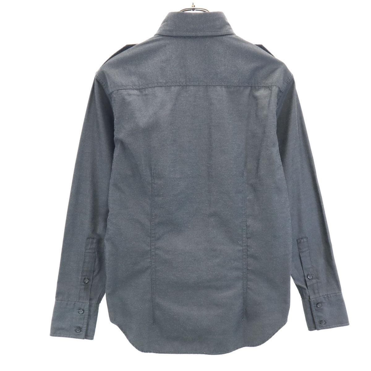 RYKIEL HOMME リキエルオム 日本製 長袖 ミリタリー ボタンダウンシャツ 46 チャコールグレー メンズ