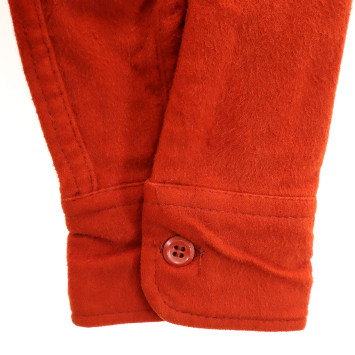 WOOLRICH ウールリッチ 70s ヴィンテージ USA製 白タグ 長袖 シャモアクロス シャツ M レッド アウトドア メンズ