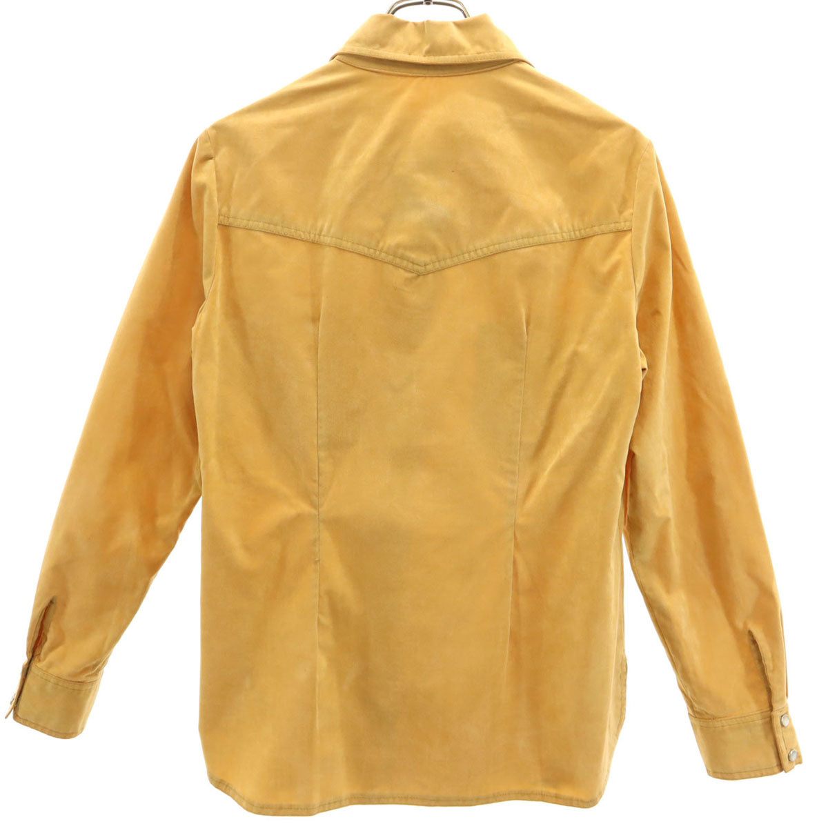 VINTAGE ヴィンテージ 70s 長袖 スエード シャツ マスタード レディース