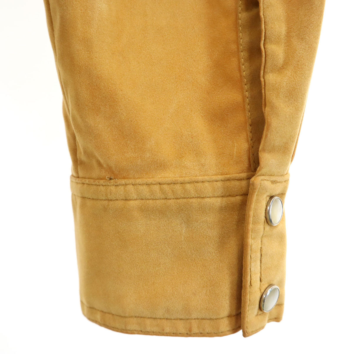 VINTAGE ヴィンテージ 70s 長袖 スエード シャツ マスタード レディース