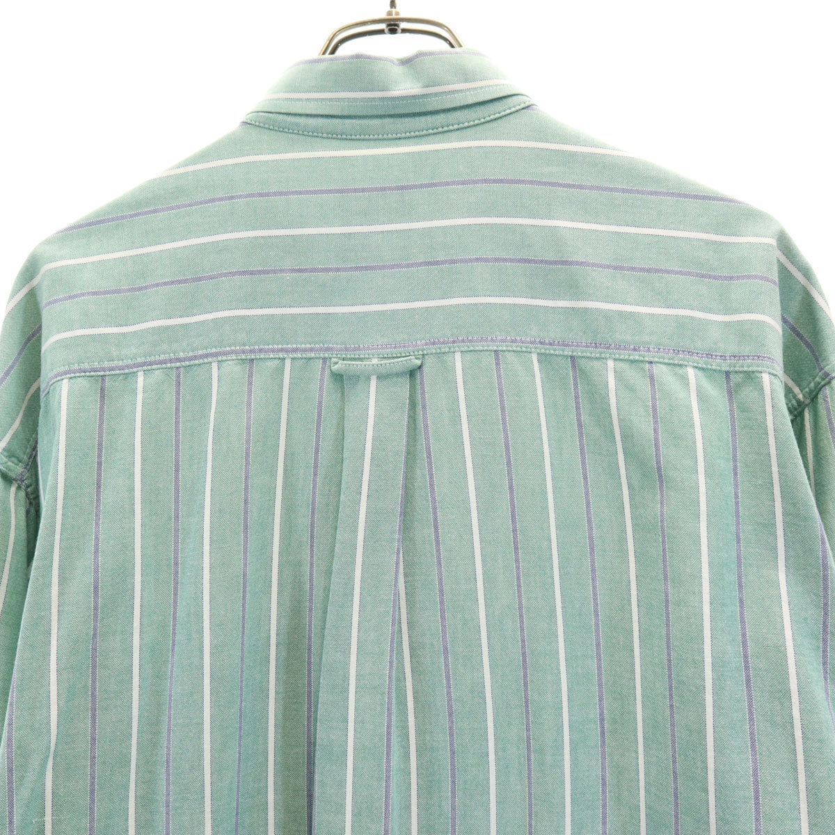 GAP ギャップ 90s オールド 紺タグ ストライプ柄 長袖 ボタンダウンシャツ ライトグリーン メンズ