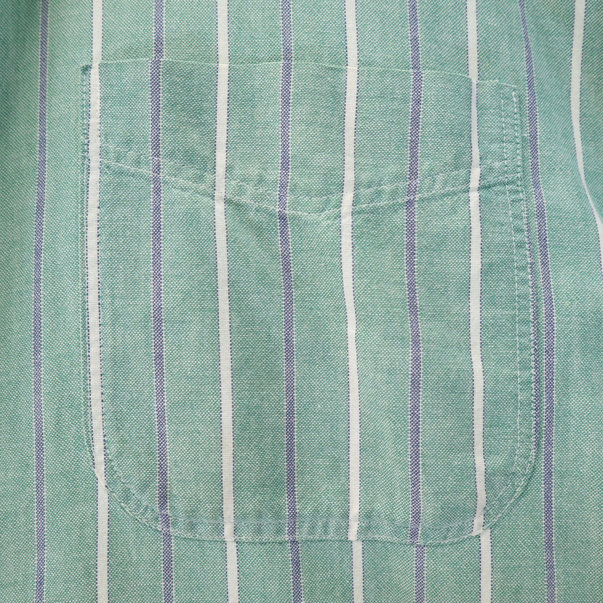 GAP ギャップ 90s オールド 紺タグ ストライプ柄 長袖 ボタンダウンシャツ ライトグリーン メンズ