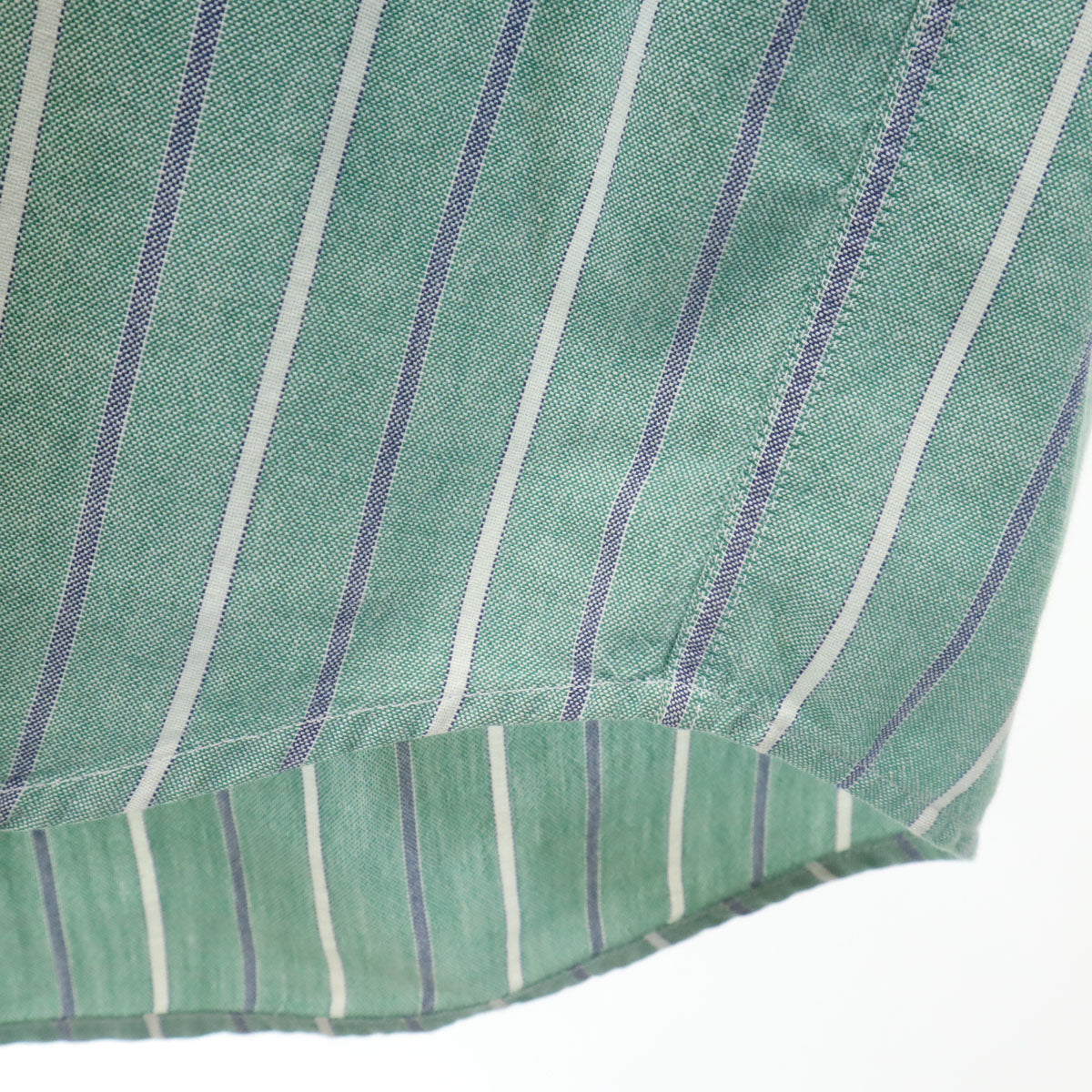 GAP ギャップ 90s オールド 紺タグ ストライプ柄 長袖 ボタンダウンシャツ ライトグリーン メンズ