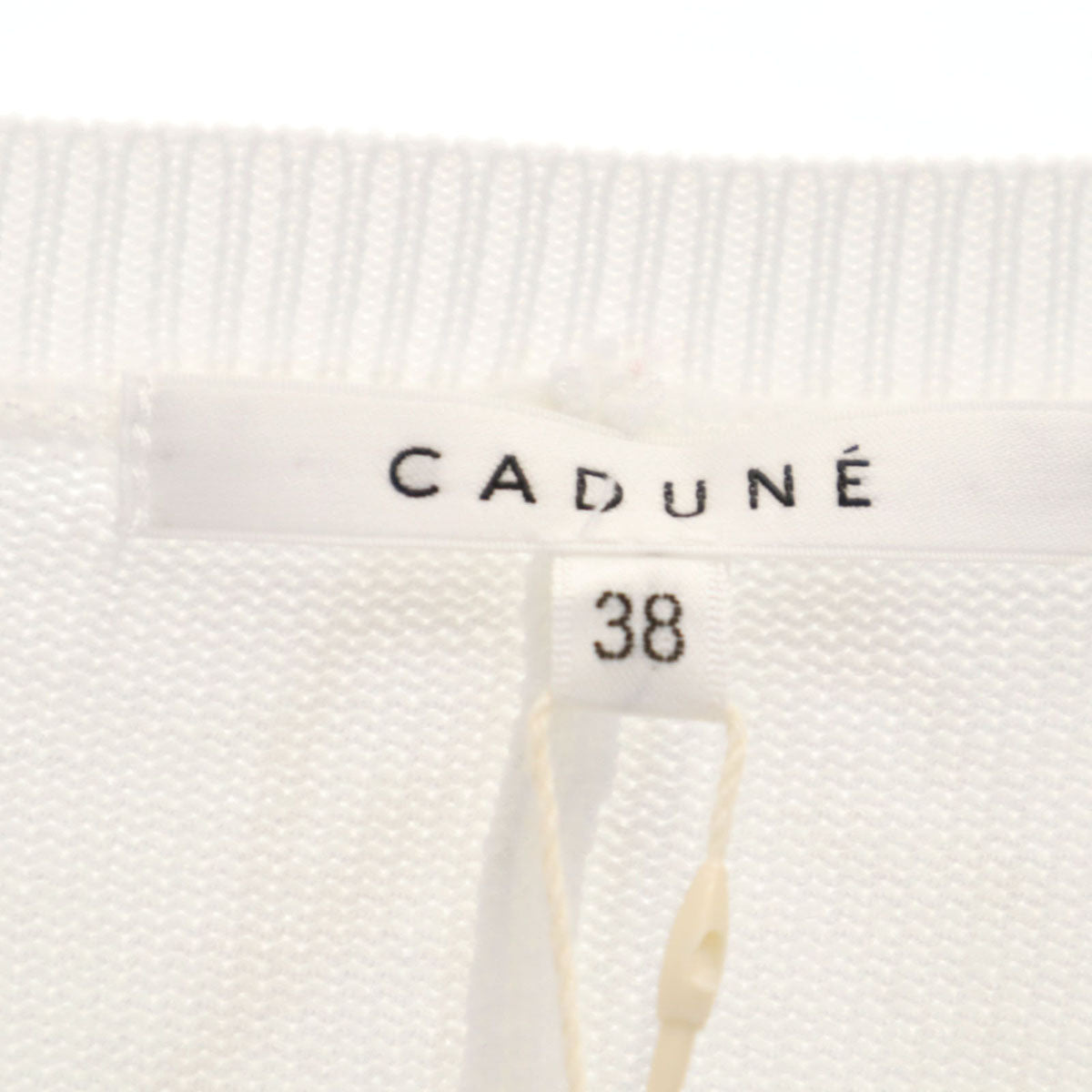 未使用 CADUNE カデュネ ボーダー柄 長袖 ワイド ニット 38 ホワイト セーター レディース