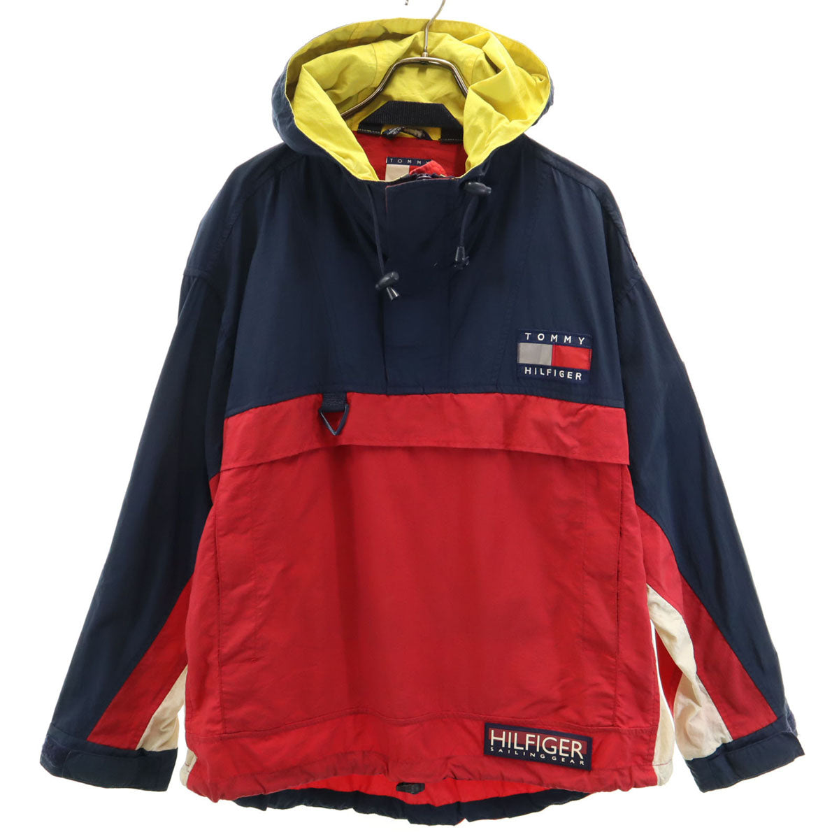 TOMMY HILFIGER トミーヒルフィガー 90s オールド フラッグタグ プルオーバー ナイロンジャケット L フーディー メンズ