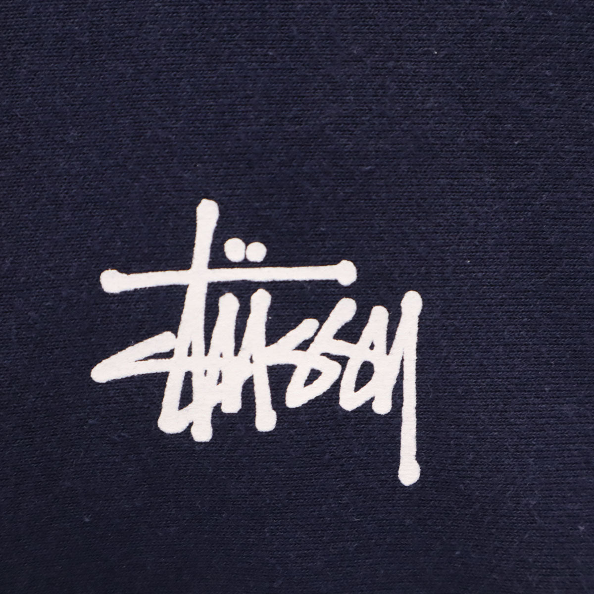 STUSSY ステューシー バックロゴ 長袖 スウェットパーカー S ネイビー 裏起毛 メンズ