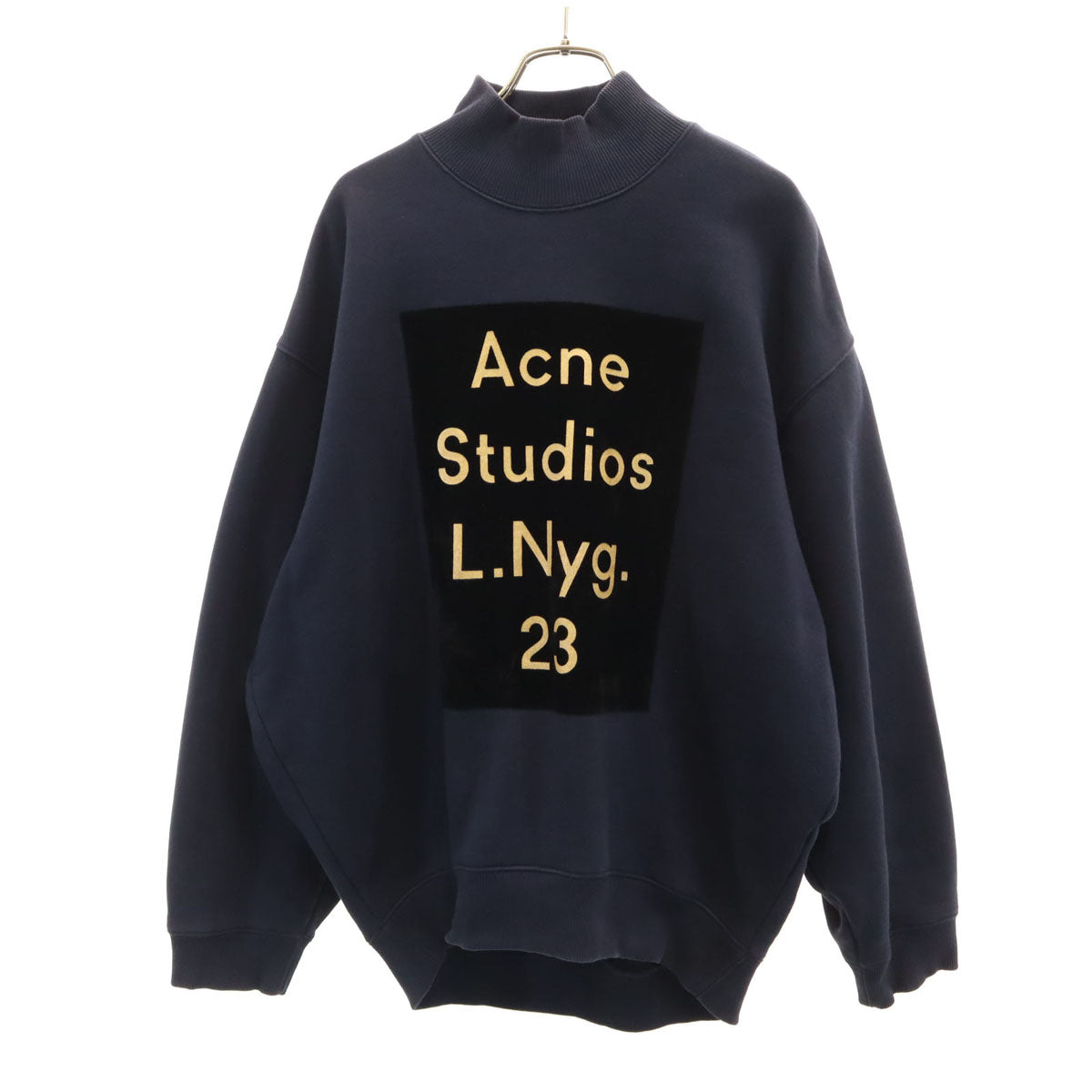 ACNE STUDIOS アクネストゥディオズ 長袖 スウェット モックネック トレーナー XXS ネイビー 裏起毛 メンズ
