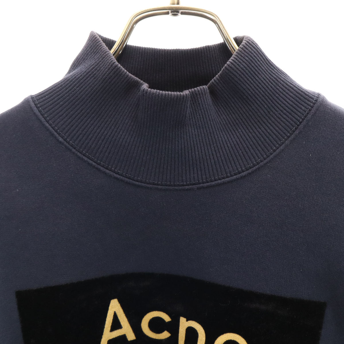 ACNE STUDIOS アクネストゥディオズ 長袖 スウェット モックネック トレーナー XXS ネイビー 裏起毛 メンズ