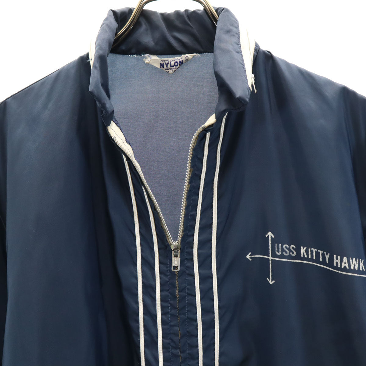 ナイロン 70s ヴィンテージ イデアルジップ ジャケット L ネイビー メンズ
