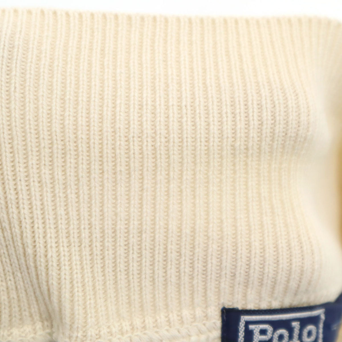 Polo by Ralph Lauren ポロバイラルフローレン 長袖 ニット ポロシャツ L 生成り メンズ