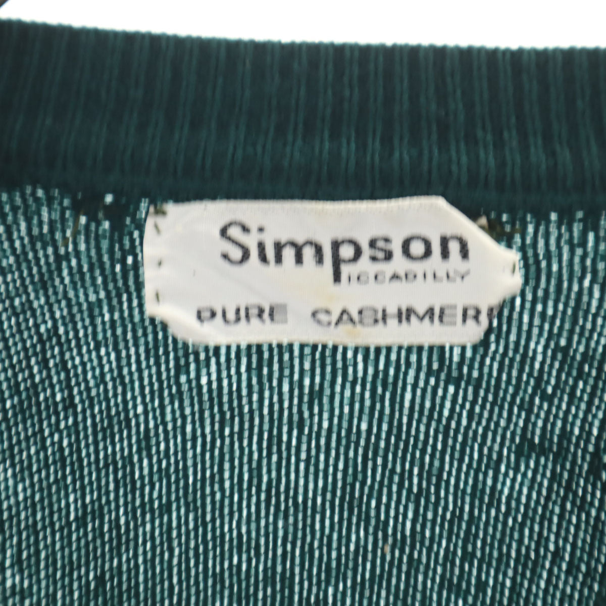 Simpson シンプソン カシミヤ100% 長袖 セーター 深緑 ニット メンズ
