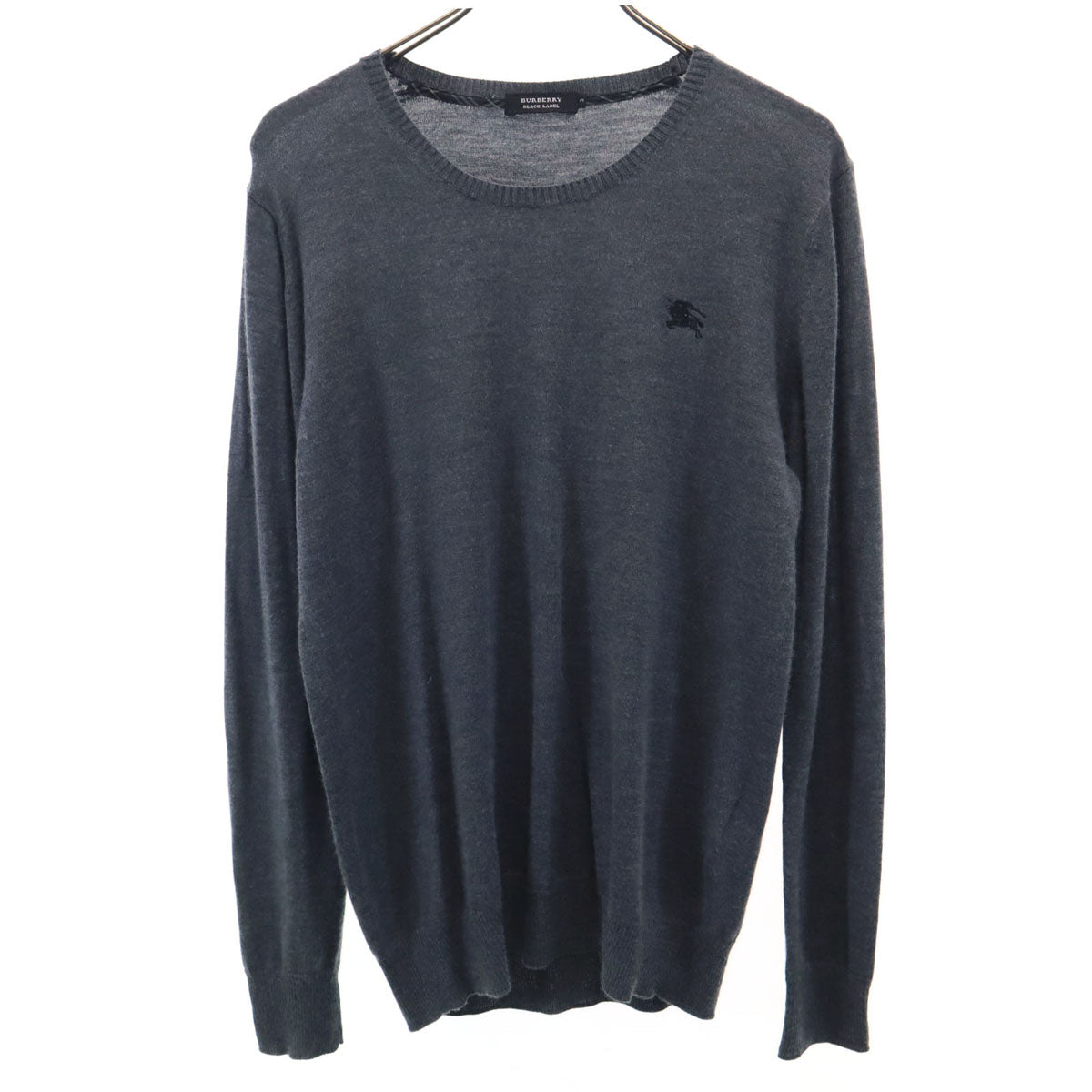 BURBERRY BLACK LABEL バーバリーブラックレーベル 長袖 ニット 3 チャコールグレー 三陽商会 メンズ