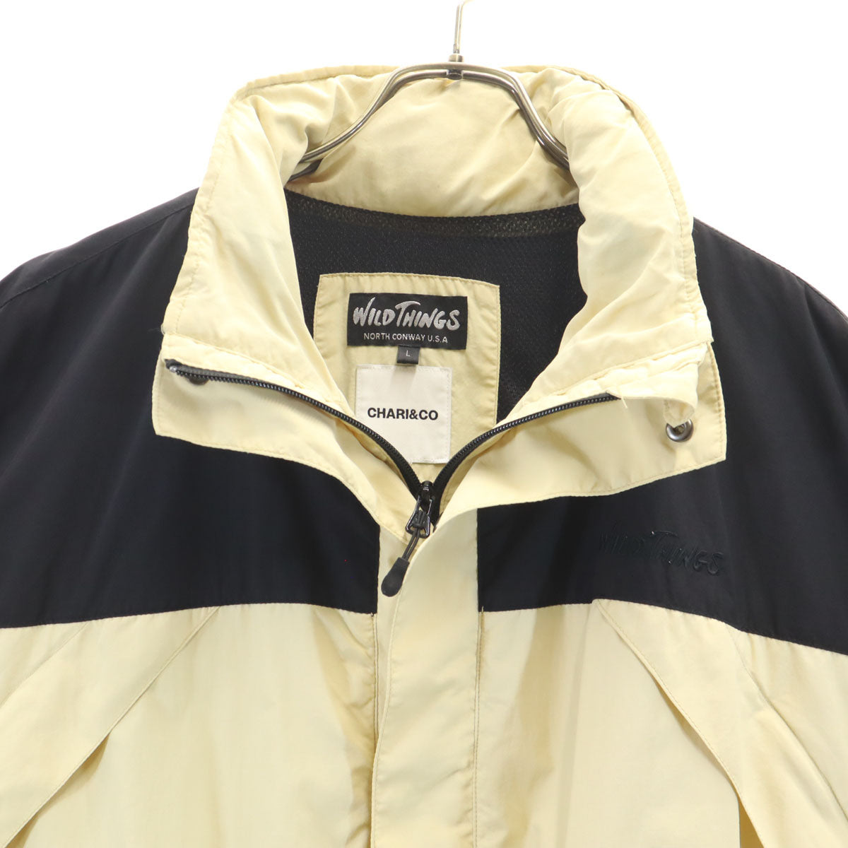 WILDTHINGS ワイルドシングス CHARI&CO チャリアンドコー コラボ ロング マウンテンパーカー L ベージュ メンズ
