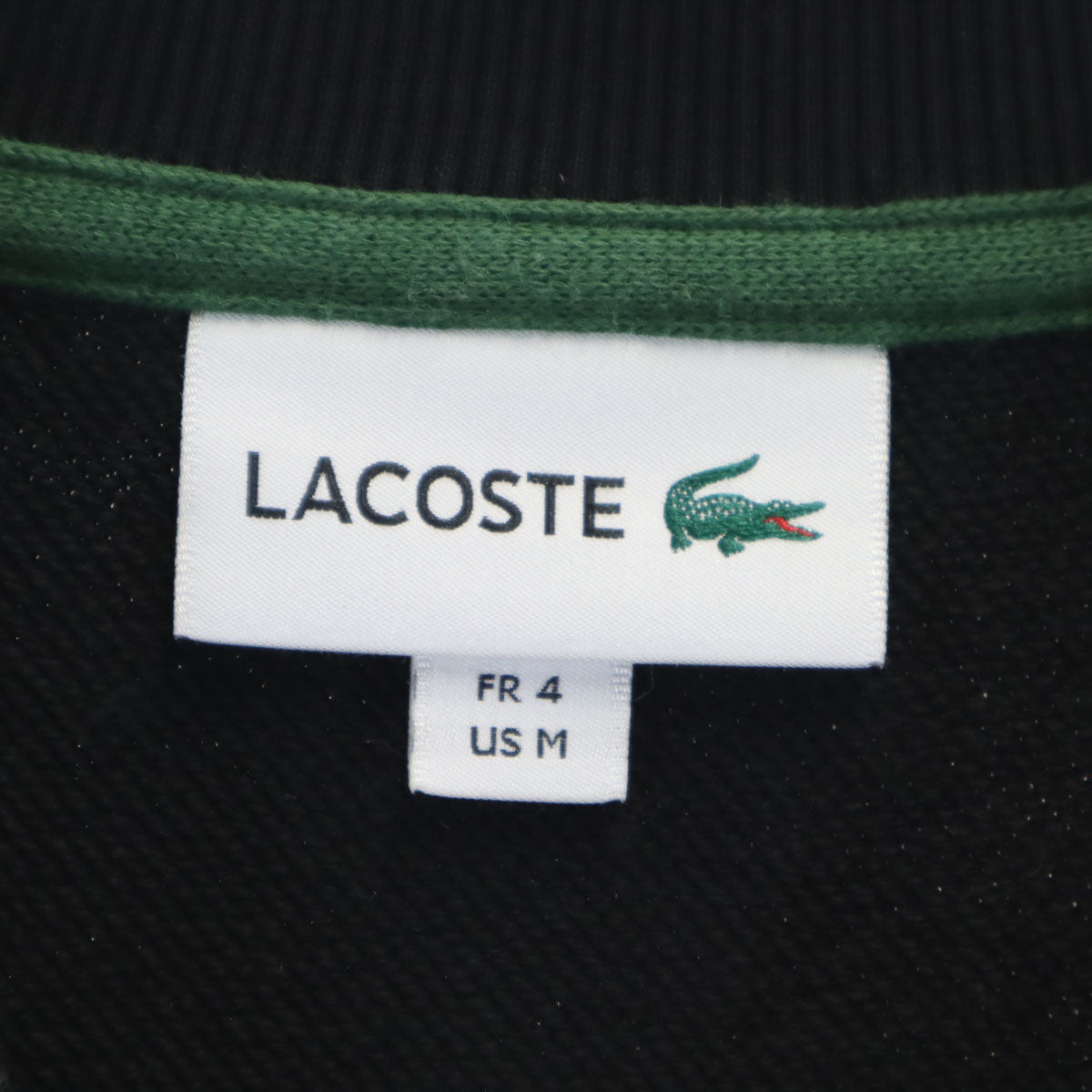 LACOSTE ラコステ 長袖 スウェット トレーナー M ブラック メンズ