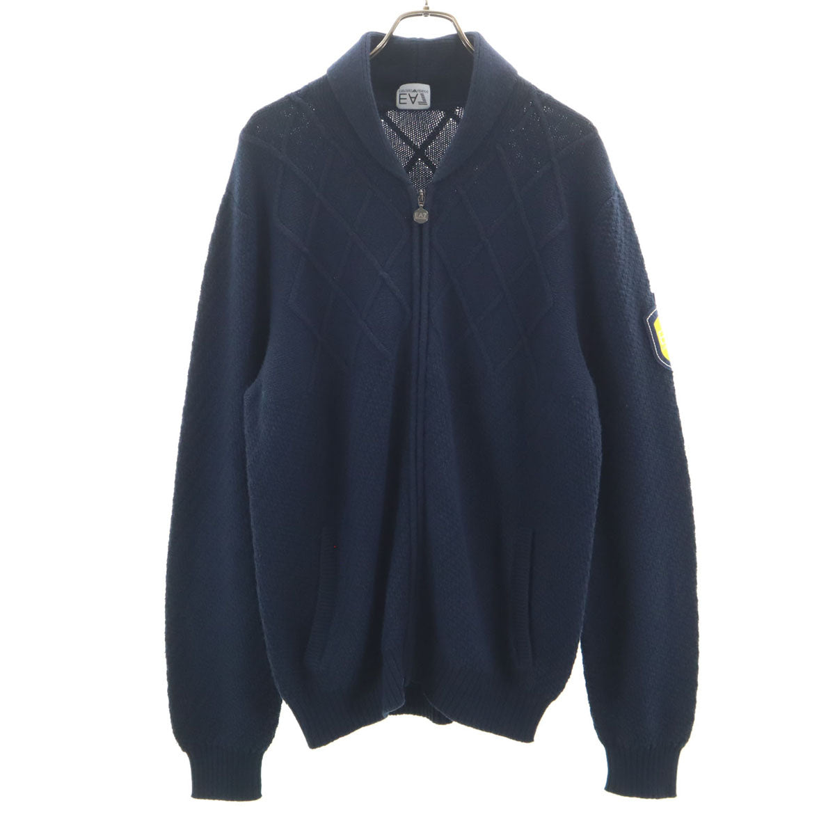 Emporio Armani エンポリオアルマーニ ニットジャケット XXL ネイビー EA7 メンズ