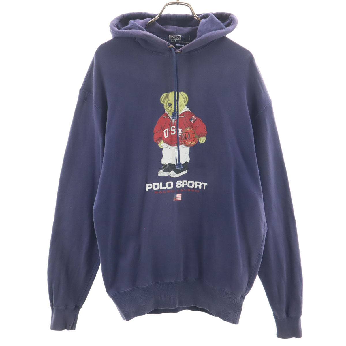 Polo by Ralph Lauren ポロバイラルフローレン 90s オールド ポロベア 長袖 スウェットパーカー M ネイビー メンズ