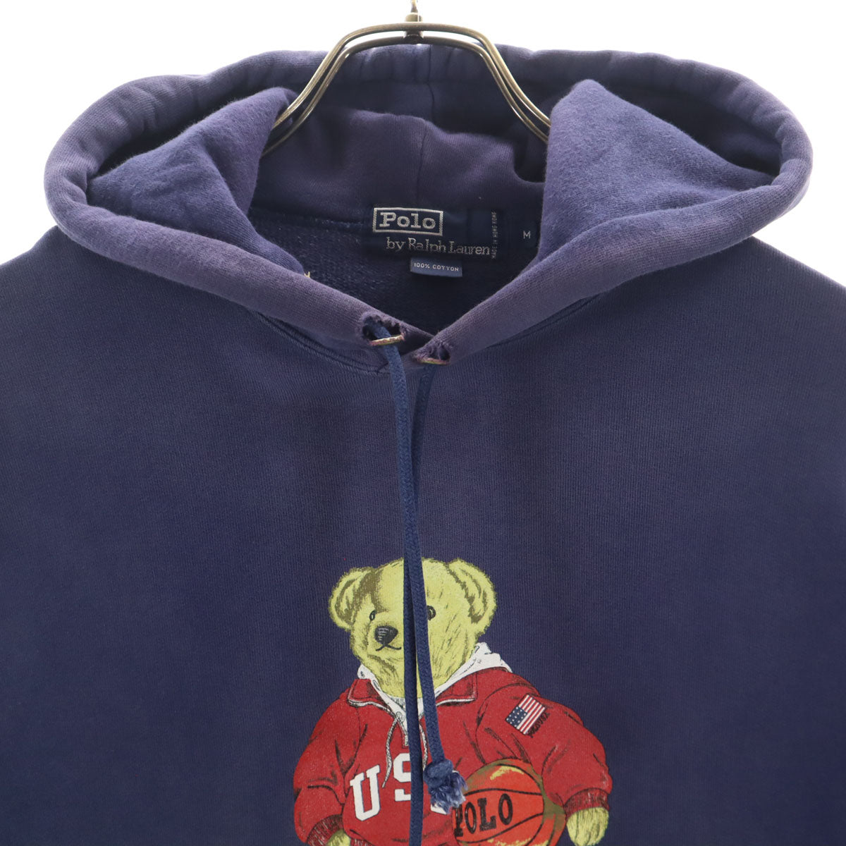 Polo by Ralph Lauren ポロバイラルフローレン 90s オールド ポロベア 長袖 スウェットパーカー M ネイビー メンズ