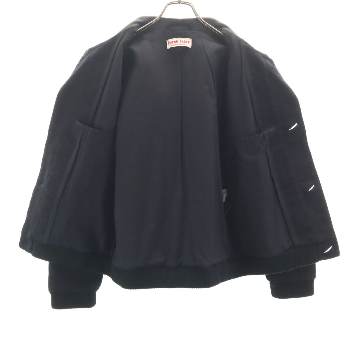FRANK LEDER フランクリーダー ドイツ製 ジャーマンレザー モールスキン ボンバー ジャケット L ブラック メンズ