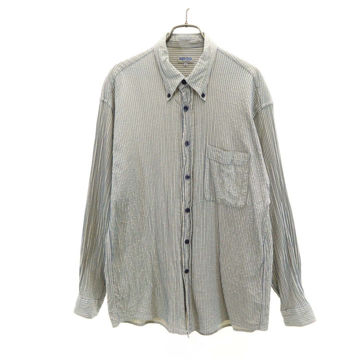 KENZO HOMME ケンゾーオム 90s オールド ストライプ柄 長袖 シャツ 4 ベージュ メンズ