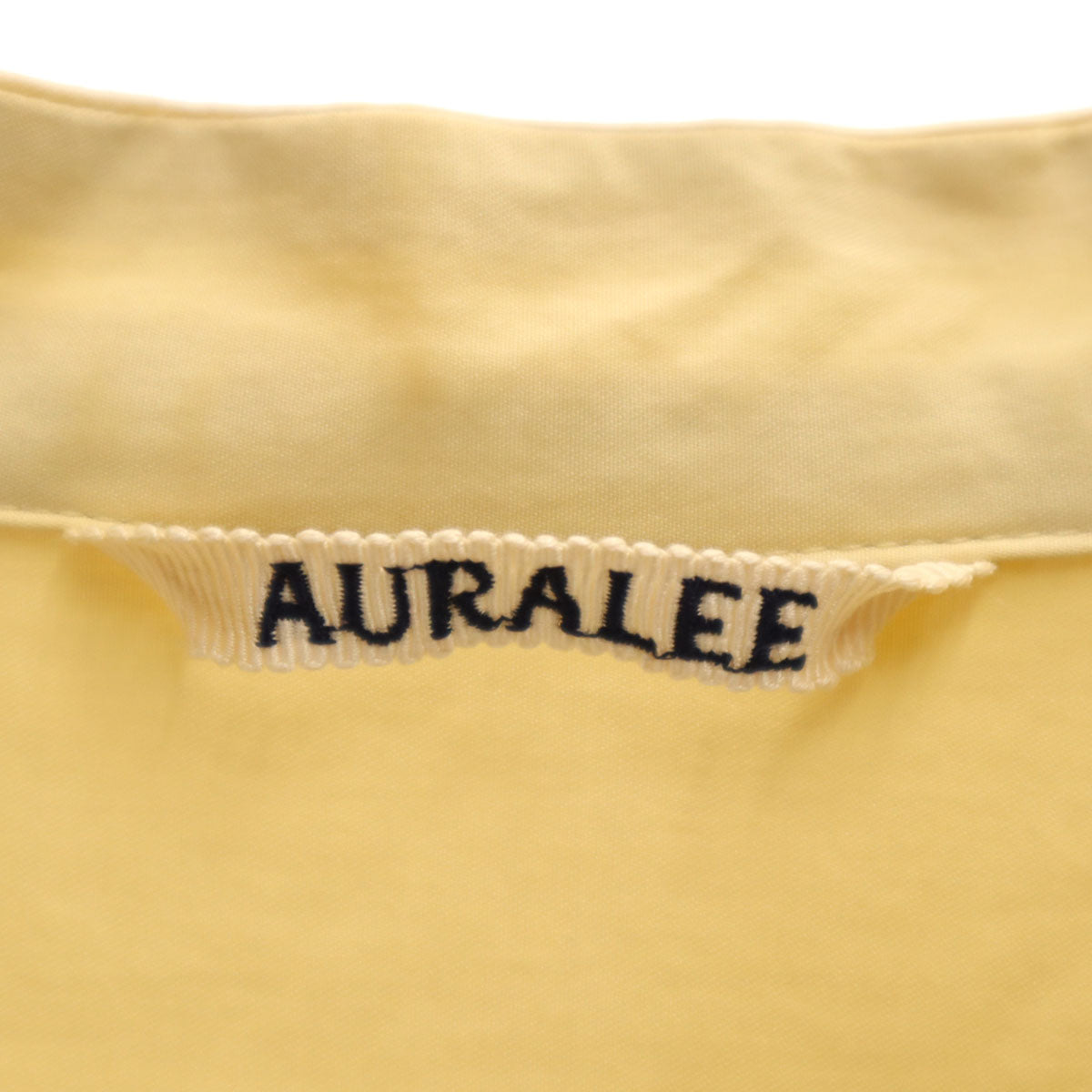 AURALEE オーラリー 日本製 長袖 シャツワンピース 1 クリーム色 レディース