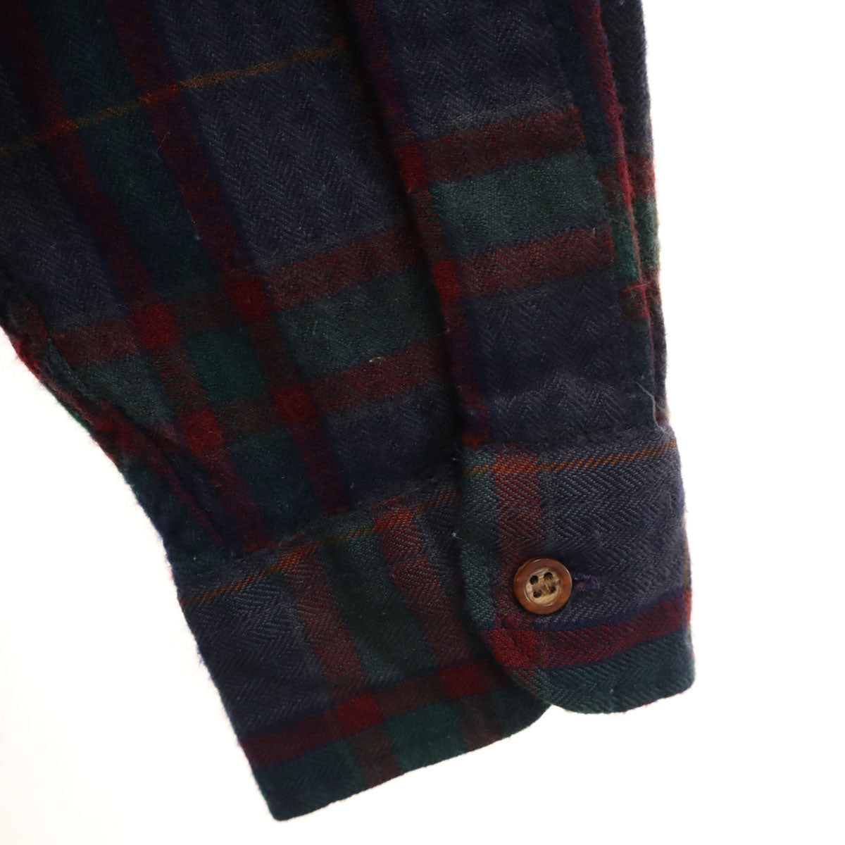 PENDLETON ペンドルトン 70s 80s USA製 ヴィンテージ チェック柄 長袖 フランネル ボタンダウンシャツ L ネイビー メンズ